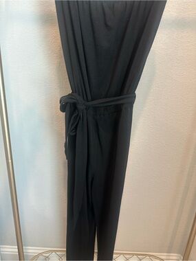 Classic Black Tie-Waist Jumpsuit